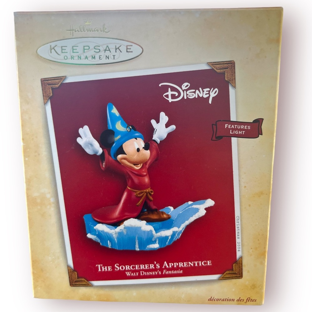 Hallmark The Sorcerer's Apprentice Christmas Ornament NRFB Mickey Mouse Disney